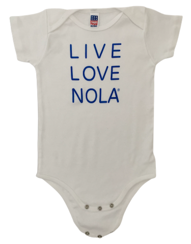 Live Love Nola Baby Onesie - Blue