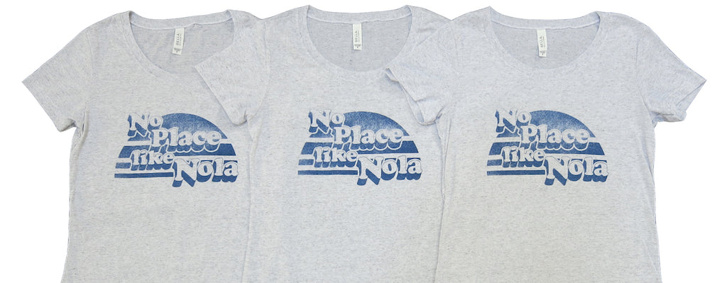No Place Like Nola Grey T shirt