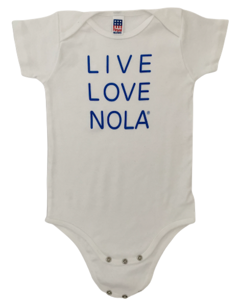 Live Love Nola Baby Onesie - Blue