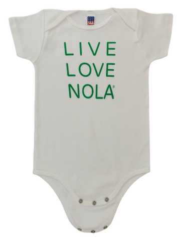 Live Love Nola Baby Onesie - Green